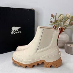 Sorel Brex Chelsea Pull On Leather Waterproof Boot Natural NL4303-120 Women 6